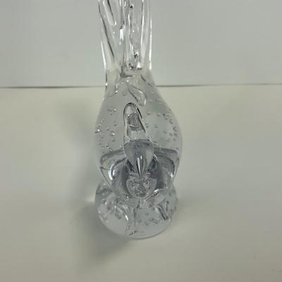 -68- COLLECTIBLE | Clear Glass Pheasant Figure