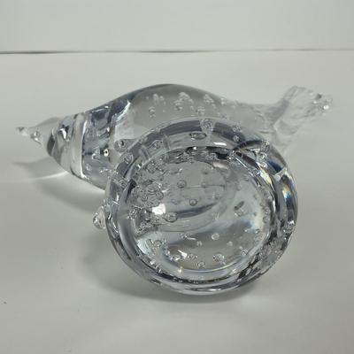 -68- COLLECTIBLE | Clear Glass Pheasant Figure