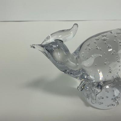 -68- COLLECTIBLE | Clear Glass Pheasant Figure
