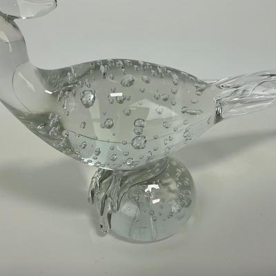 -269- COLLECTIBLE | Clear Glass Pheasant Figure