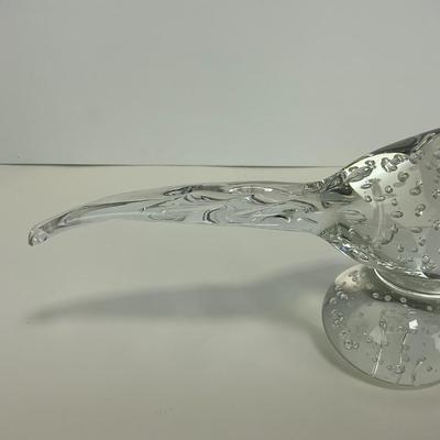 -269- COLLECTIBLE | Clear Glass Pheasant Figure