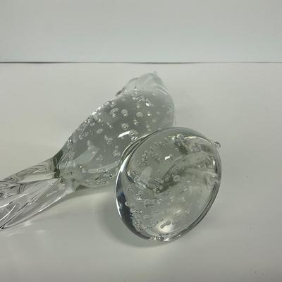 -269- COLLECTIBLE | Clear Glass Pheasant Figure