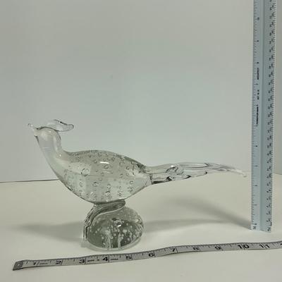 -269- COLLECTIBLE | Clear Glass Pheasant Figure