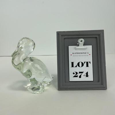 -274- VIKING | Clear Glass Epic Fighting Duck | Head Up