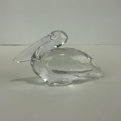 -276- BACCARAT | Clear Crystal Pelican Figure | Marked