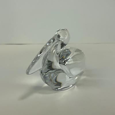 -276- BACCARAT | Clear Crystal Pelican Figure | Marked