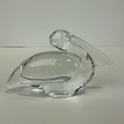 -276- BACCARAT | Clear Crystal Pelican Figure | Marked