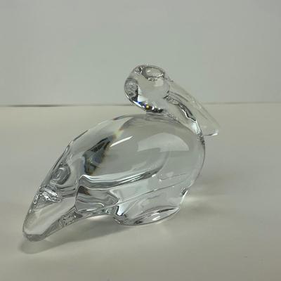 -276- BACCARAT | Clear Crystal Pelican Figure | Marked