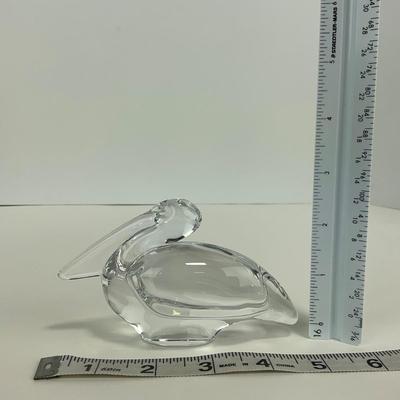 -276- BACCARAT | Clear Crystal Pelican Figure | Marked
