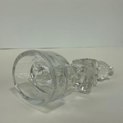 -281- LE SMITH | Clear Glass Goose & Girl Figure