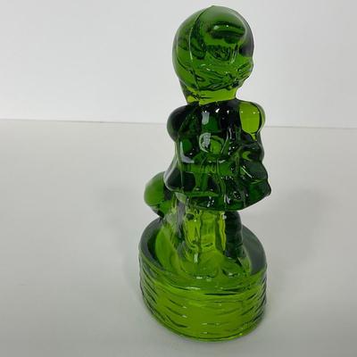 -282- LE SMITH | Green Goose & Girl Figure