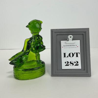 -282- LE SMITH | Green Goose & Girl Figure