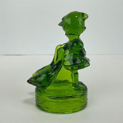 -282- LE SMITH | Green Goose & Girl Figure