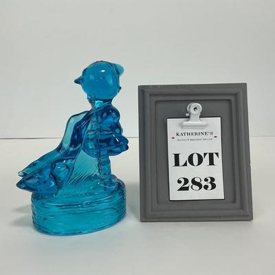 -283- LE SMITH | Blue Goose & Girl Figure