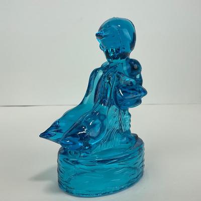 -283- LE SMITH | Blue Goose & Girl Figure