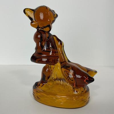 -284- LE SMITH | Amber Goose & Girl Figure