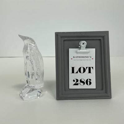 -286- WATERFORD | Clear Glass Crystal Penguin Figure | Marked