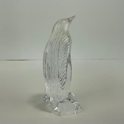 -286- WATERFORD | Clear Glass Crystal Penguin Figure | Marked