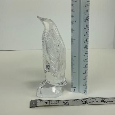 -286- WATERFORD | Clear Glass Crystal Penguin Figure | Marked