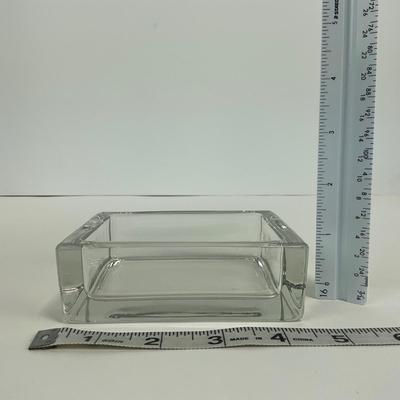 -287- HEISEY | Clear Glass Horsehead Figural Cigarette Box