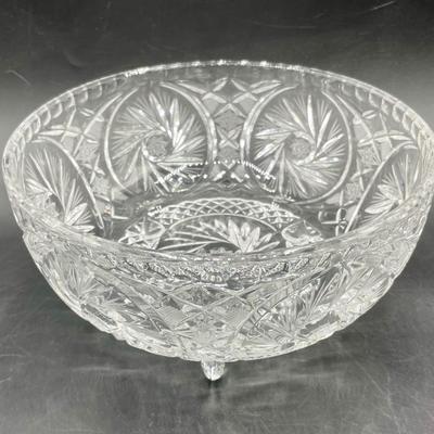Vintage Footed Glass Fruit Bowl