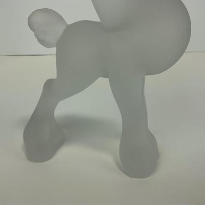 -289- HEISEY | By Imperial Frosted Glass Filly Horse Figure | Marked