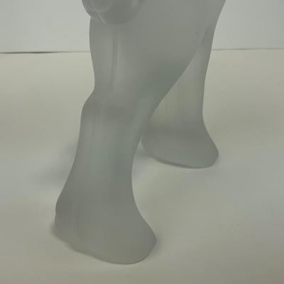 -289- HEISEY | By Imperial Frosted Glass Filly Horse Figure | Marked