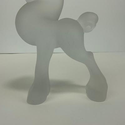 -289- HEISEY | By Imperial Frosted Glass Filly Horse Figure | Marked