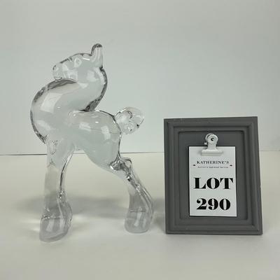 -290- HIESEY | By Imperial Clear Glass Filly Horse Figure | Marked