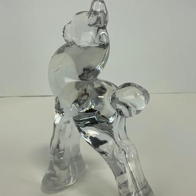 -290- HIESEY | By Imperial Clear Glass Filly Horse Figure | Marked