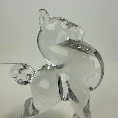 -290- HIESEY | By Imperial Clear Glass Filly Horse Figure | Marked
