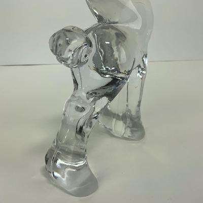 -290- HIESEY | By Imperial Clear Glass Filly Horse Figure | Marked