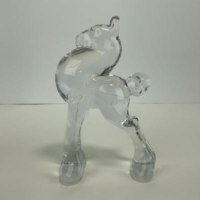 -290- HIESEY | By Imperial Clear Glass Filly Horse Figure | Marked