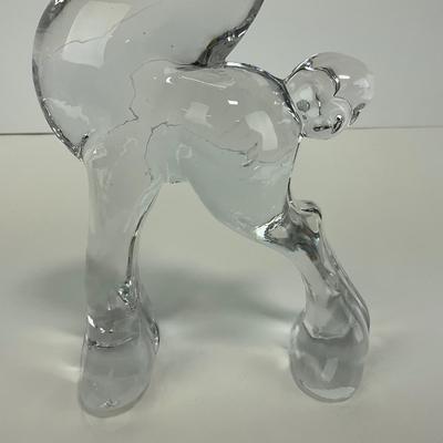 -290- HIESEY | By Imperial Clear Glass Filly Horse Figure | Marked