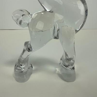 -290- HIESEY | By Imperial Clear Glass Filly Horse Figure | Marked