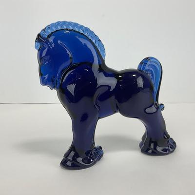 -293- LONGABERGER | Heisey Mosser Cobalt Blue Marked Clydesdale