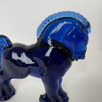 -293- LONGABERGER | Heisey Mosser Cobalt Blue Marked Clydesdale