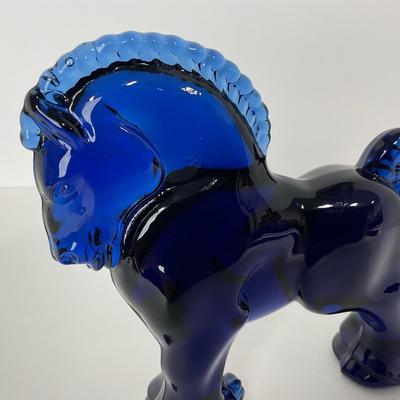 -293- LONGABERGER | Heisey Mosser Cobalt Blue Marked Clydesdale