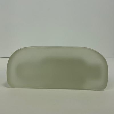 -294- COLLECTIBLE | Frosted Glass Horsehead Bookend