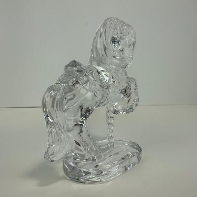 -296- WATERFORD | Clear glass 1997 Carousel Horse Ireland Figure | Marked