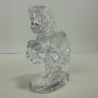 -296- WATERFORD | Clear glass 1997 Carousel Horse Ireland Figure | Marked