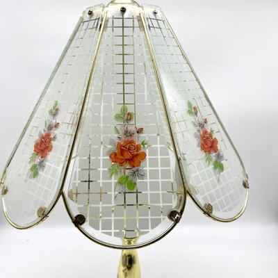 4 Way Pink Floral Touch Lamp