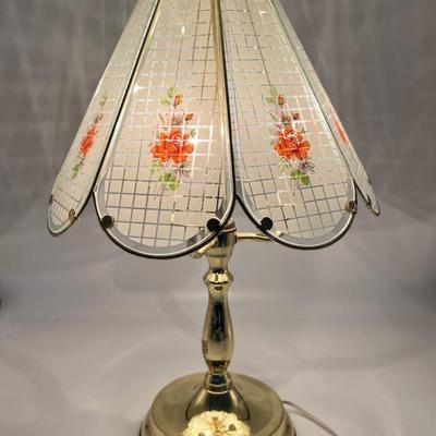 4 Way Pink Floral Touch Lamp