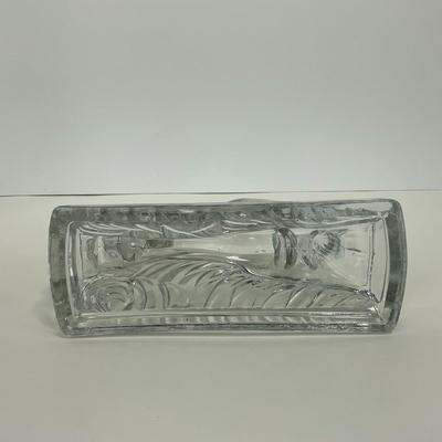 -298- LE SMITH | Clear Glass Running Stallion Bookend Figure