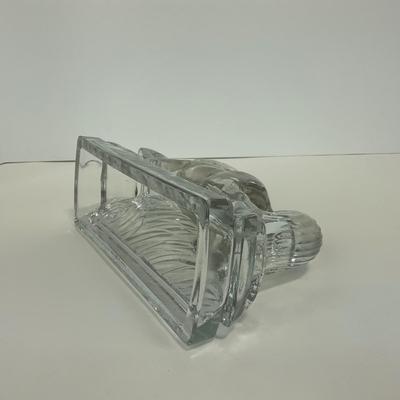 -298- LE SMITH | Clear Glass Running Stallion Bookend Figure