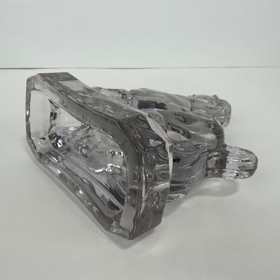-299- NEW MARTINSVILLE | Clear Glass Horse Bookend