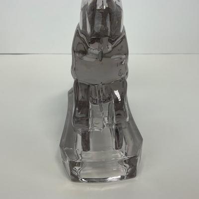 -299- NEW MARTINSVILLE | Clear Glass Horse Bookend