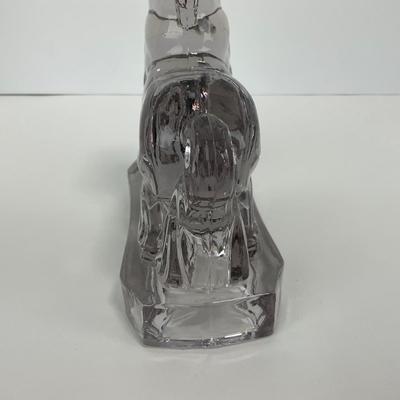 -299- NEW MARTINSVILLE | Clear Glass Horse Bookend