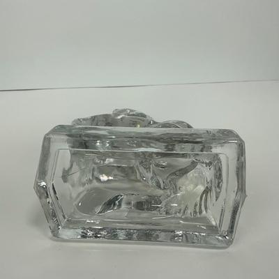 -300- LE SMITH | Clear Glass Horse Bookend Figure