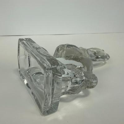 -300- LE SMITH | Clear Glass Horse Bookend Figure
